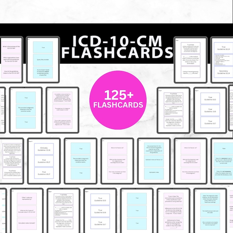 ICD10PCS Flashcards: Medical Coding Study Guide (PDF Download)